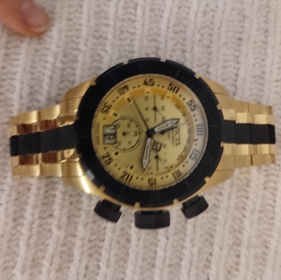 Invicta Platinum Select Coalition Forces Gold/Black two-tone Bracelet 50mm Mens - Picture 11 of 13